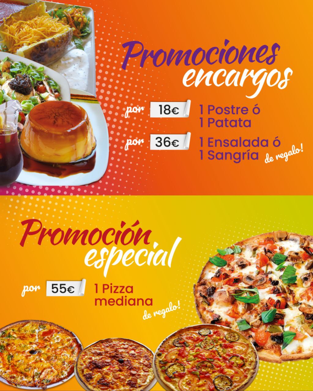 PROMOCIONES PARA ENCARGOS EN BARRA